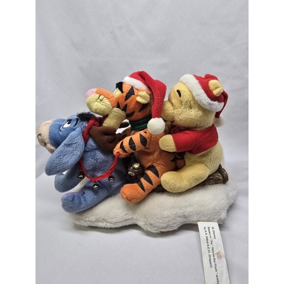 Gemmy Disney Winnie the Pooh Tigger Eeyore Christmas Sleigh Music/Motion Tested - Picture 5 of 15